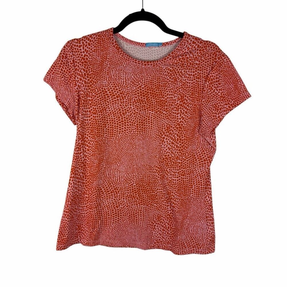 J. McLaughlin orange and pink t-shirt- size L